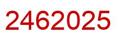 Number 2462025 red image