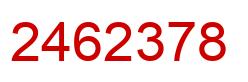 Number 2462378 red image
