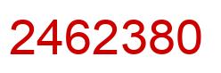 Number 2462380 red image