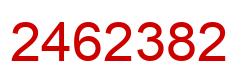 Number 2462382 red image