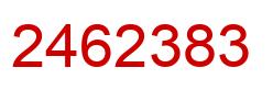 Number 2462383 red image
