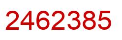 Number 2462385 red image