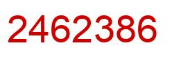 Number 2462386 red image