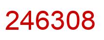 Number 246308 red image