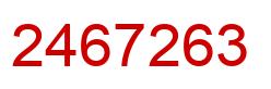 Number 2467263 red image