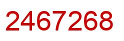 Number 2467268 red image