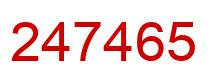 Number 247465 red image
