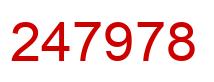 Number 247978 red image