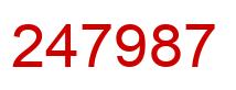 Number 247987 red image