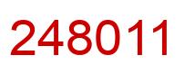 Number 248011 red image