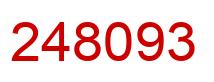 Number 248093 red image