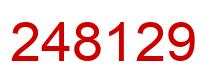 Number 248129 red image