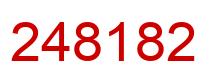 Number 248182 red image
