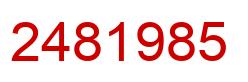 Number 2481985 red image