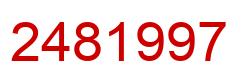 Número 2481997 imagen rojo