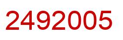 Número 2492005 imagen rojo