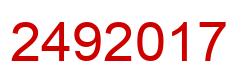 Number 2492017 red image