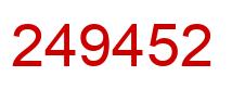 Number 249452 red image