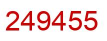 Number 249455 red image
