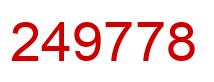 Number 249778 red image