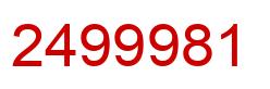 Number 2499981 red image