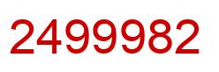 Number 2499982 red image