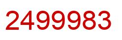Number 2499983 red image
