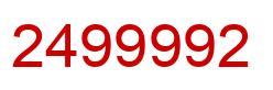 Number 2499992 red image