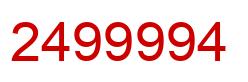 Number 2499994 red image