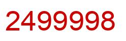 Number 2499998 red image