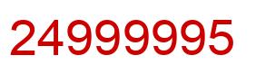 Number 24999995 red image