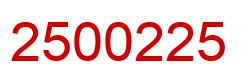 Number 2500225 red image