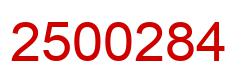 Number 2500284 red image