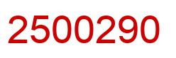 Number 2500290 red image