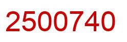 Number 2500740 red image