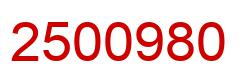 Number 2500980 red image