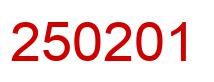 Number 250201 red image