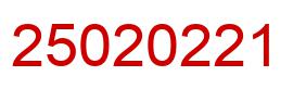 Number 25020221 red image