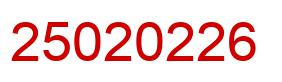 Number 25020226 red image