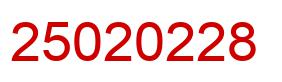 Number 25020228 red image