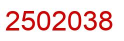 Number 2502038 red image