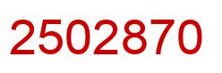 Number 2502870 red image