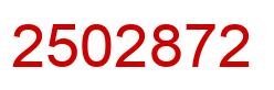 Number 2502872 red image