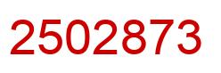 Number 2502873 red image