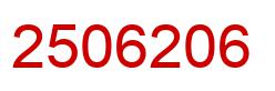 Number 2506206 red image