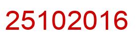 Number 25102016 red image