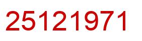 Number 25121971 red image