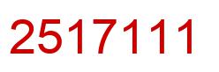 Number 2517111 red image