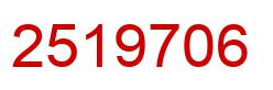 Number 2519706 red image