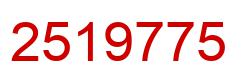 Number 2519775 red image
